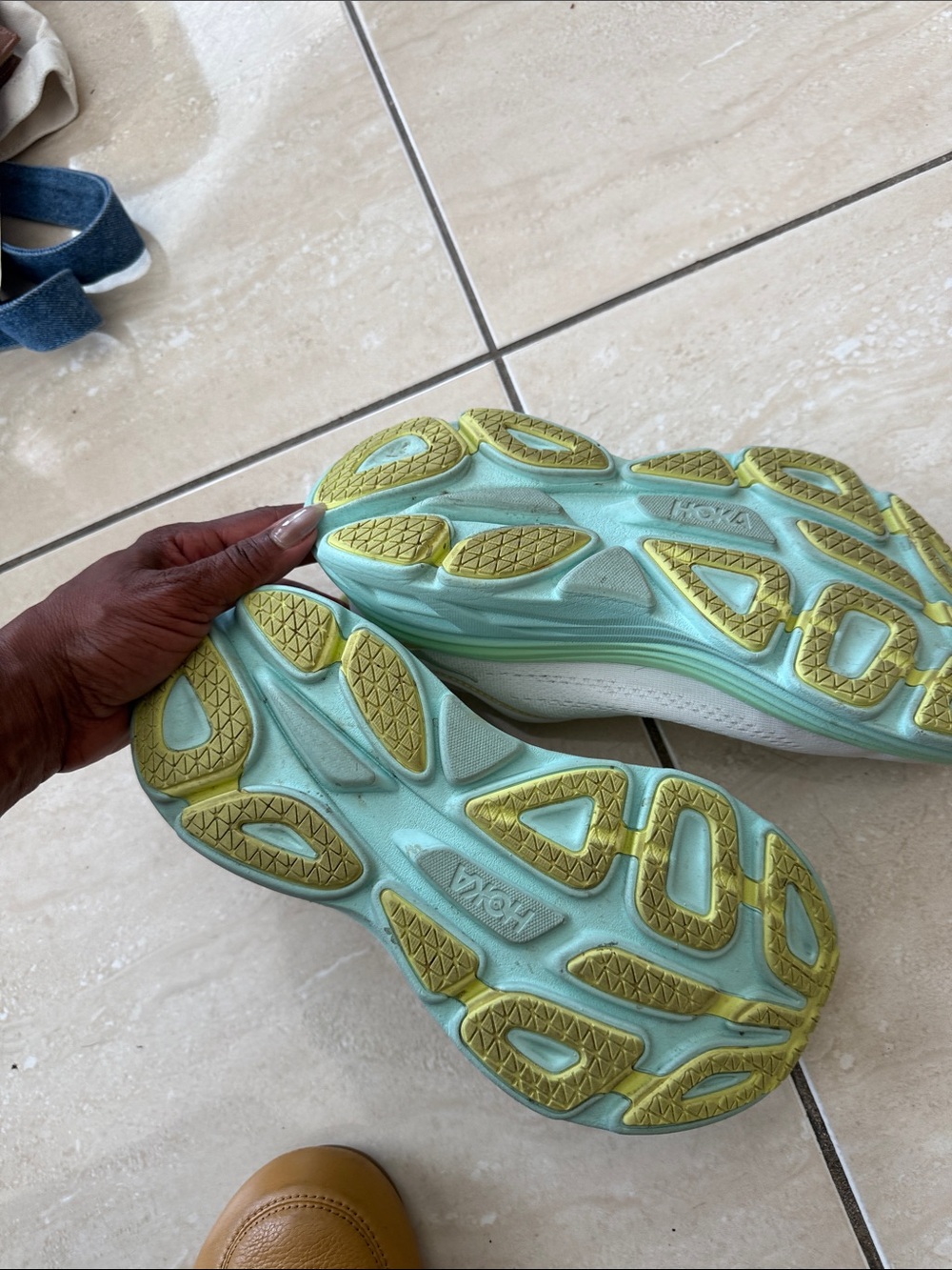Hoka One One Bondi 8 Blanc De Blanc Sunlit Ocean Women's Running Shoe White Sz 8 - Picture 9 of 12